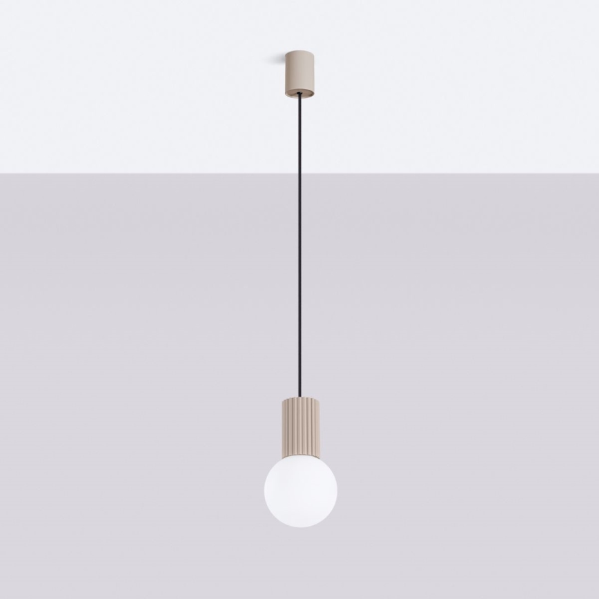 Lustr na lanku HALO 1xG9/8W/230V pr. 12 cm taupe
