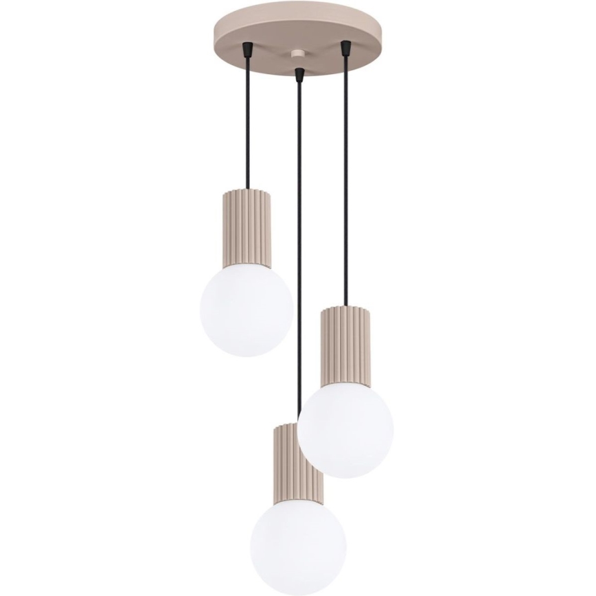 Lustr na lanku HALO 3xG9/8W/230V pr. 25 cm taupe