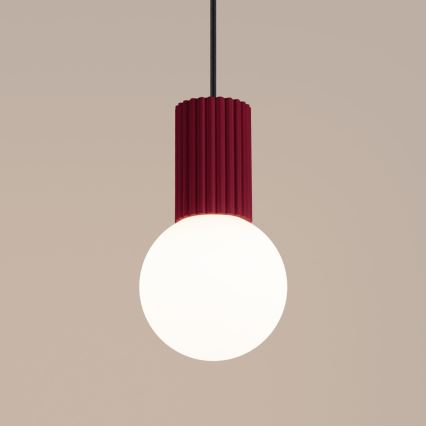 Lustr na lanku HALO 1xG9/8W/230V pr. 12 cm červená