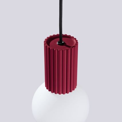 Lustr na lanku HALO 1xG9/8W/230V pr. 12 cm červená