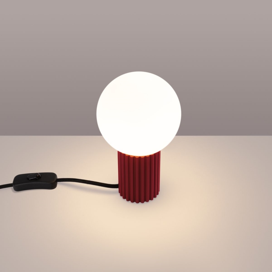 Stolní lampa HALO 1xG9/8W/230V pr. 12 cm červená