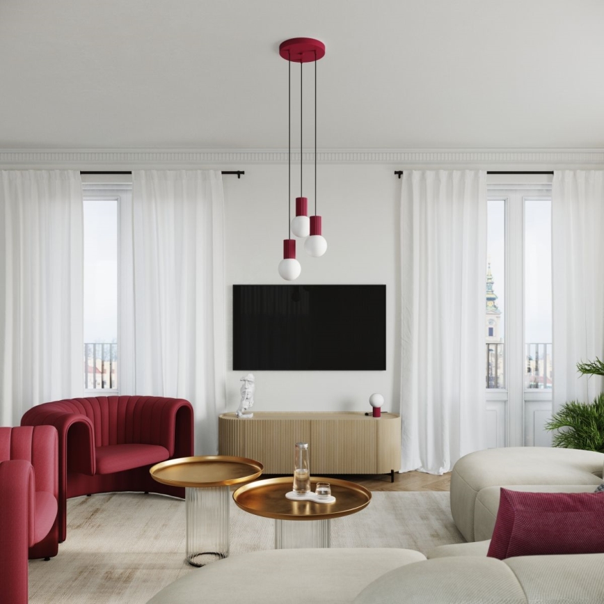 Stolní lampa HALO 1xG9/8W/230V pr. 12 cm červená