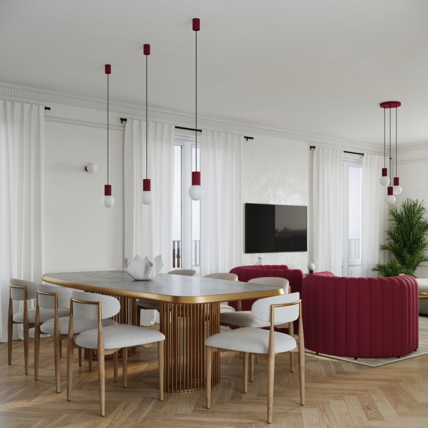 Stolní lampa HALO 1xG9/8W/230V pr. 12 cm červená