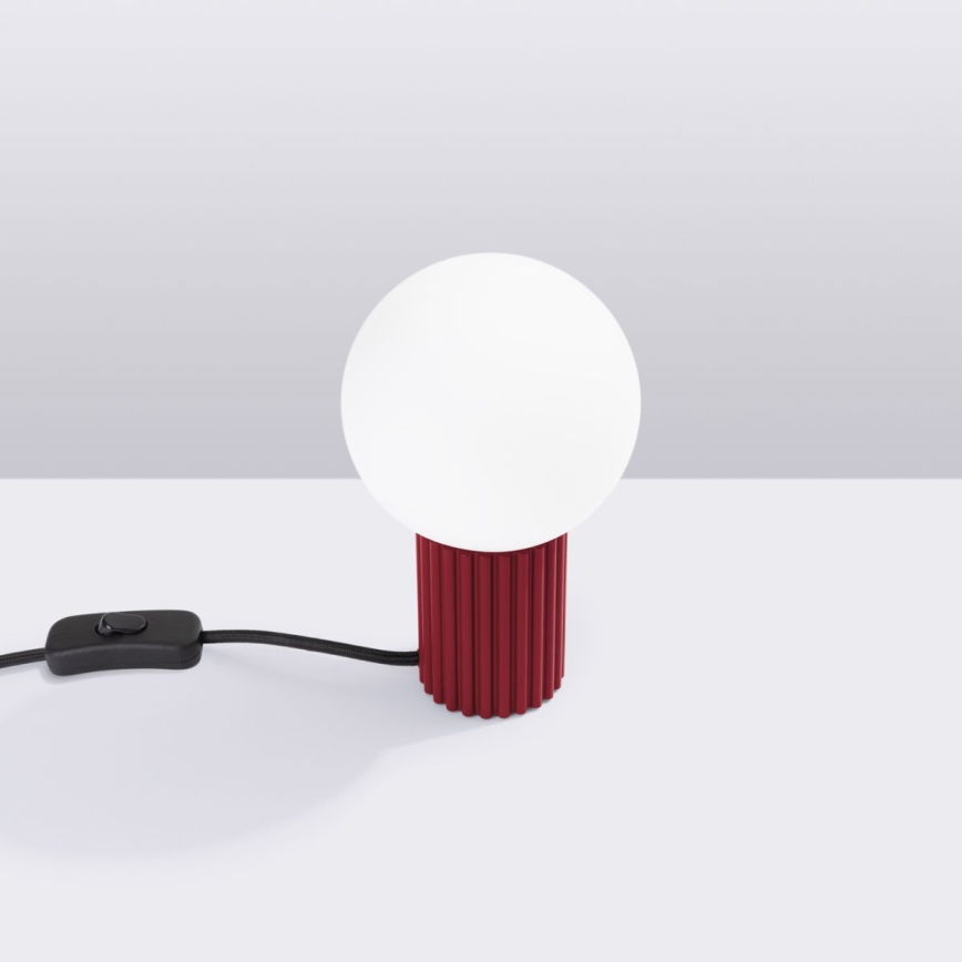 Stolní lampa HALO 1xG9/8W/230V pr. 12 cm červená
