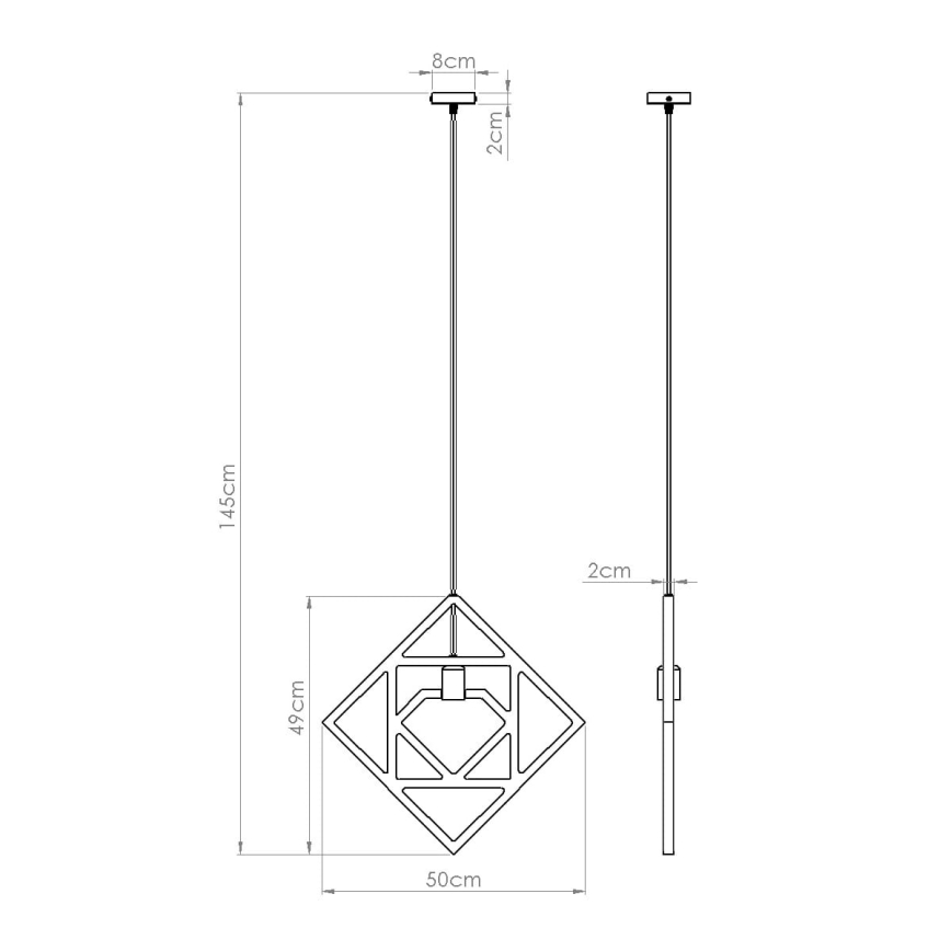 Lustr na lanku CARO 1xE27/15W/230V buk