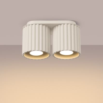 Bodové svítidlo AURA 2xGU10/10W/230V krémová