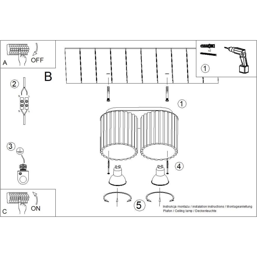 Bodové svítidlo AURA 2xGU10/10W/230V oranžová