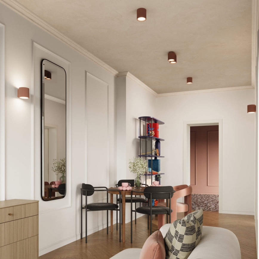 Bodové svítidlo AURA 1xGU10/10W/230V 10 cm hnědá