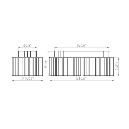 Bodové svítidlo AURA 2xGX53/10W/230V hnědá