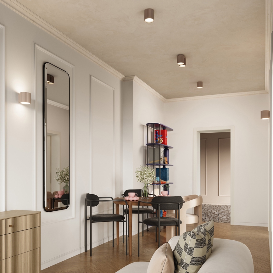 Bodové svítidlo AURA 1xGU10/10W/230V 10 cm taupe