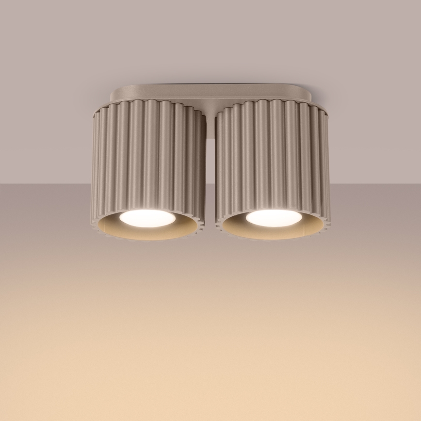 Bodové svítidlo AURA 2xGU10/10W/230V taupe
