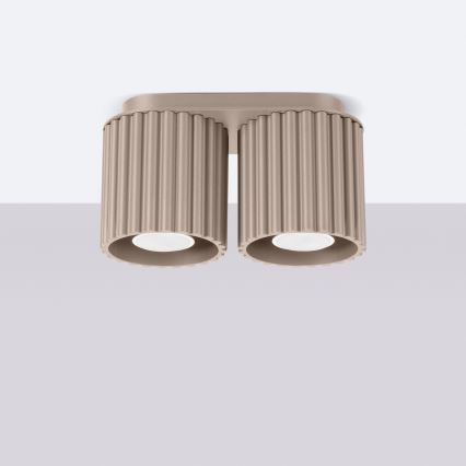 Bodové svítidlo AURA 2xGU10/10W/230V taupe