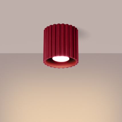 Bodové svítidlo AURA 1xGU10/10W/230V pr. 10 cm červená