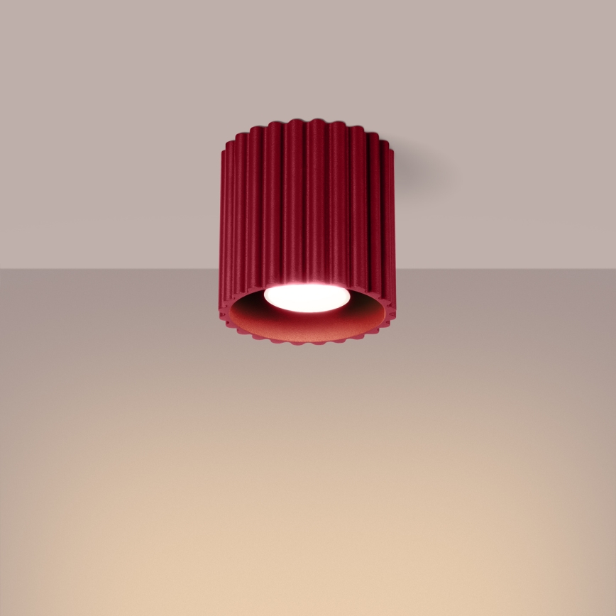 Bodové svítidlo AURA 1xGU10/10W/230V pr. 10 cm červená
