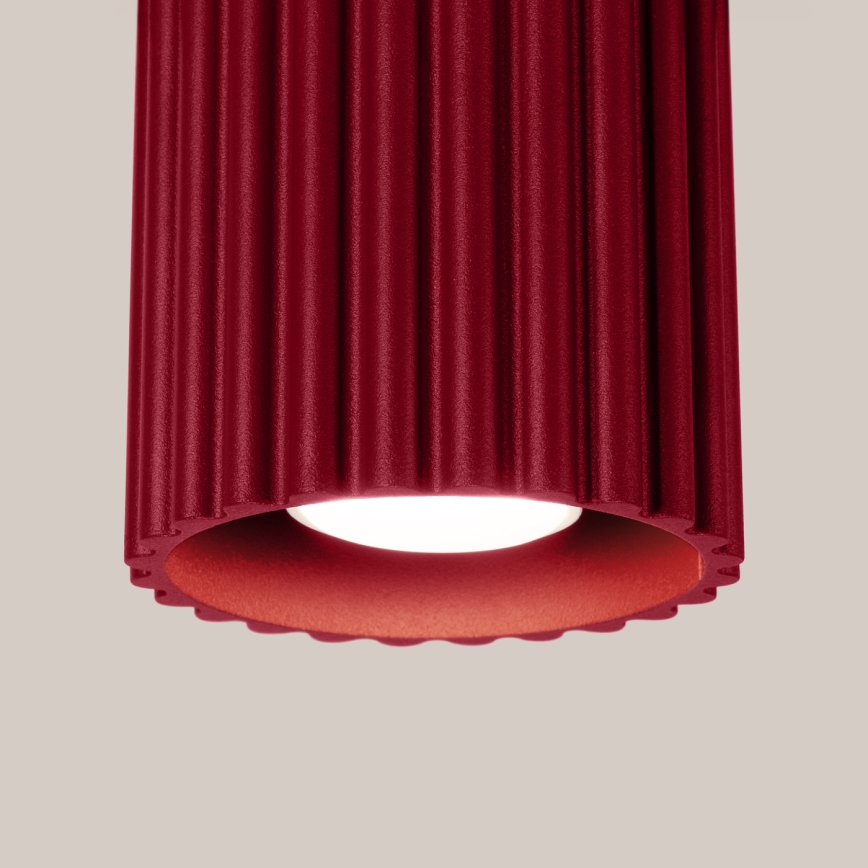 Bodové svítidlo AURA 1xGU10/10W/230V pr. 10 cm červená