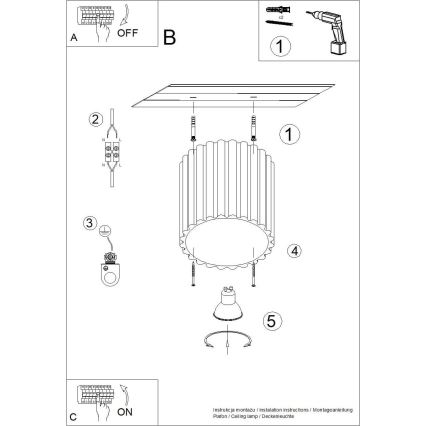 Bodové svítidlo AURA 1xGU10/10W/230V pr. 10 cm červená