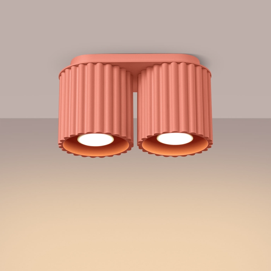 Bodové svítidlo AURA 2xGU10/10W/230V růžová