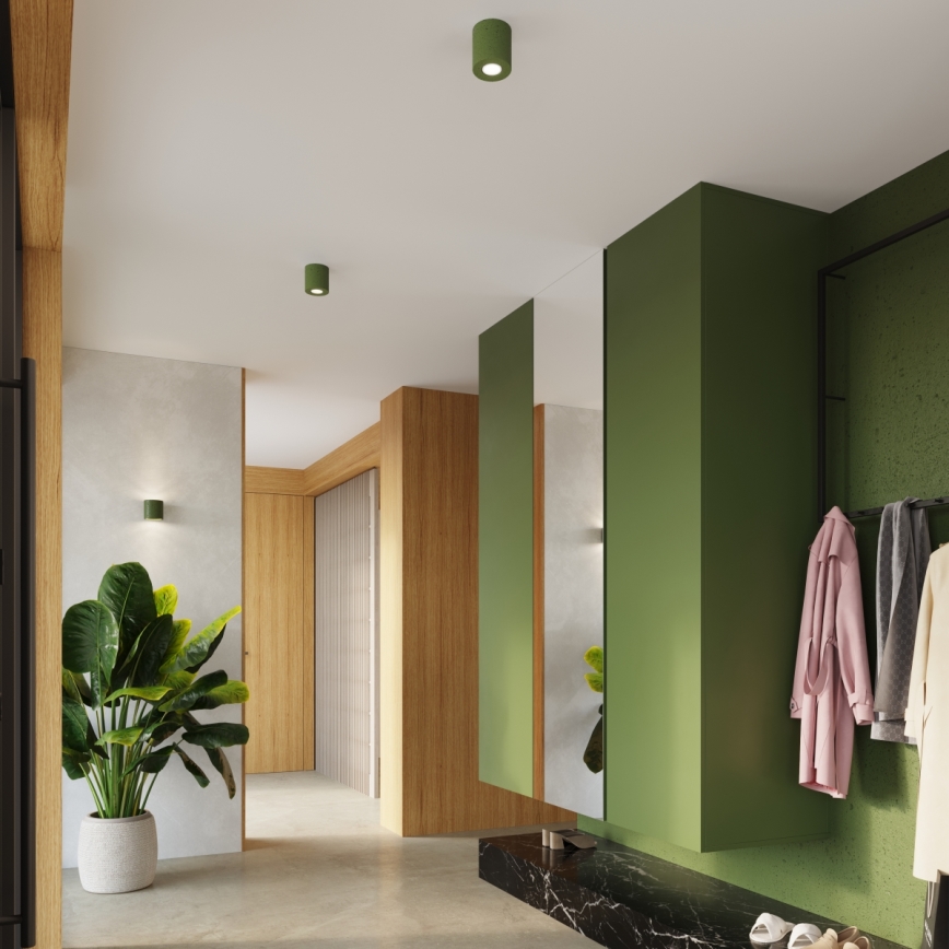 Nástěnné bodové svítidlo ORBIS 1xG9/8W/230V beton/zelená