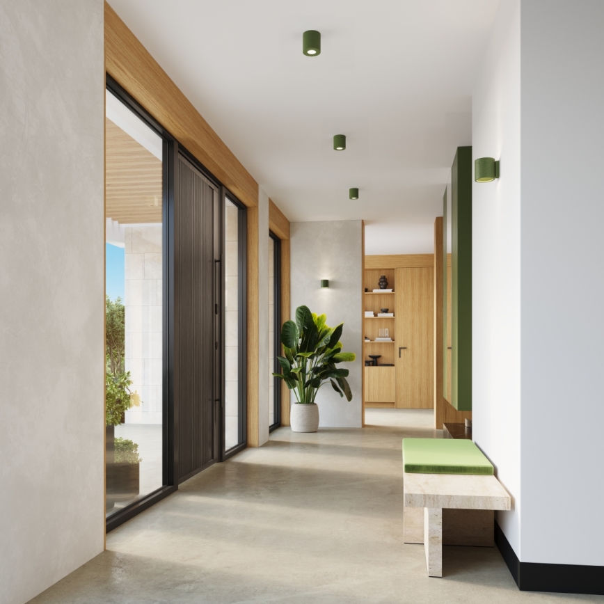 Nástěnné bodové svítidlo ORBIS 1xG9/8W/230V beton/zelená