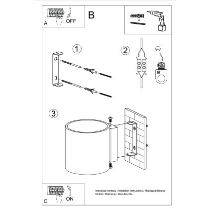 Nástěnné bodové svítidlo ORBIS 1xG9/8W/230V beton/zelená