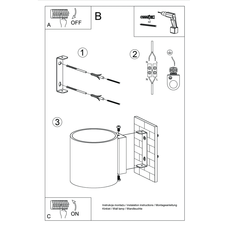 Nástěnné bodové svítidlo ORBIS 1xG9/8W/230V beton/zelená