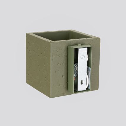Nástěnné bodové svítidlo QUAD 1xG9/8W/230V beton/zelená