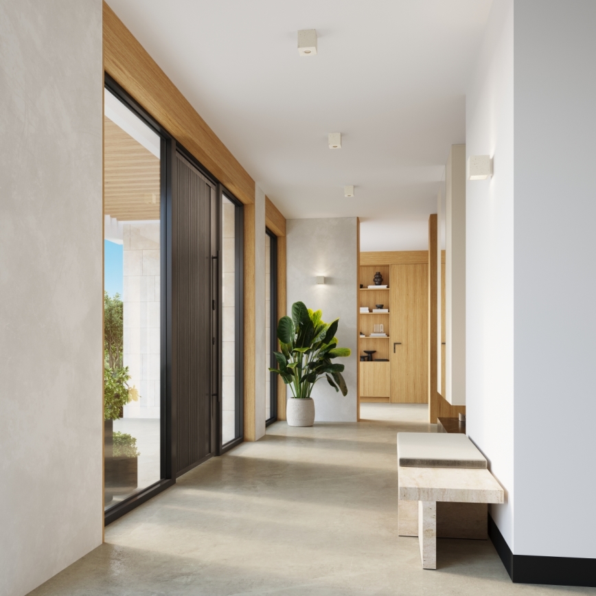 Nástěnné bodové svítidlo QUAD 1xG9/8W/230V beton/krémová