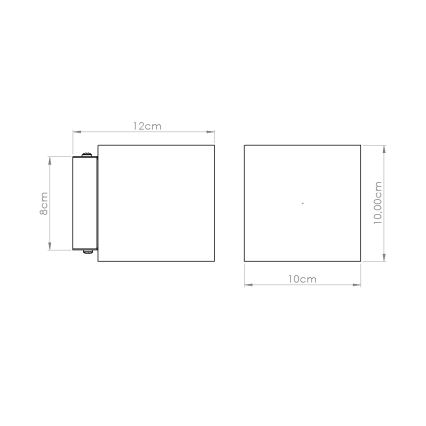 Nástěnné bodové svítidlo QUAD 1xG9/8W/230V beton/krémová