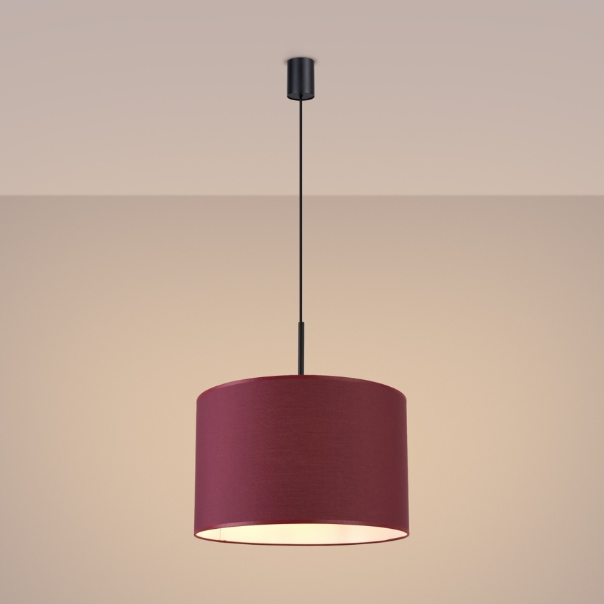 Lustr na lanku NEVIA 1xE27/15W/230V pr. 40 cm červená
