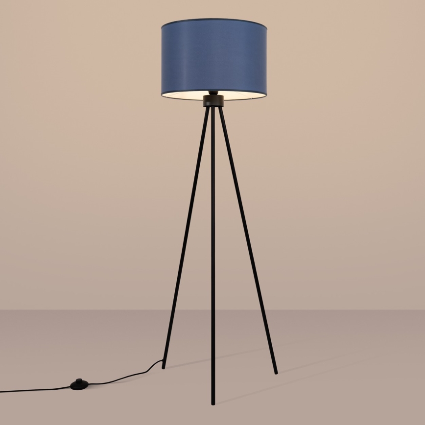 Stojací lampa NEVIA 1xE27/15W/230V modrá