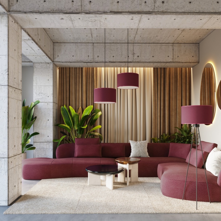 Stojací lampa NEVIA 1xE27/15W/230V červená