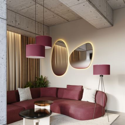 Stojací lampa NEVIA 1xE27/15W/230V červená