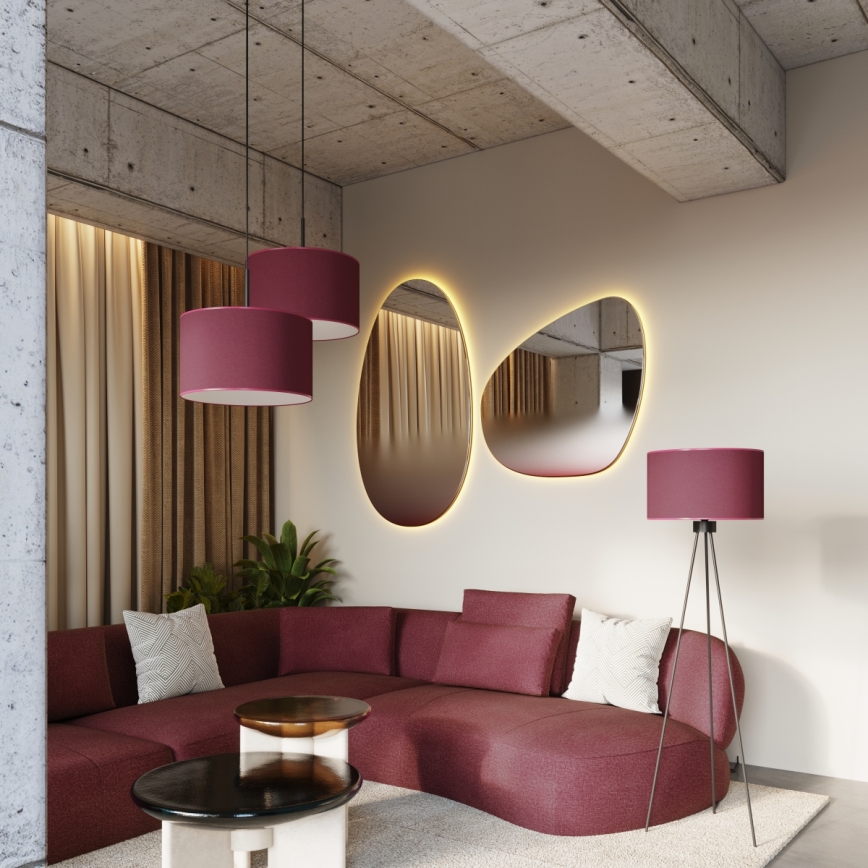 Stojací lampa NEVIA 1xE27/15W/230V červená