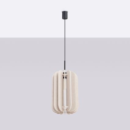 Lustr na lanku MULA 1xE27/15W/230V pr. 27 cm krémová