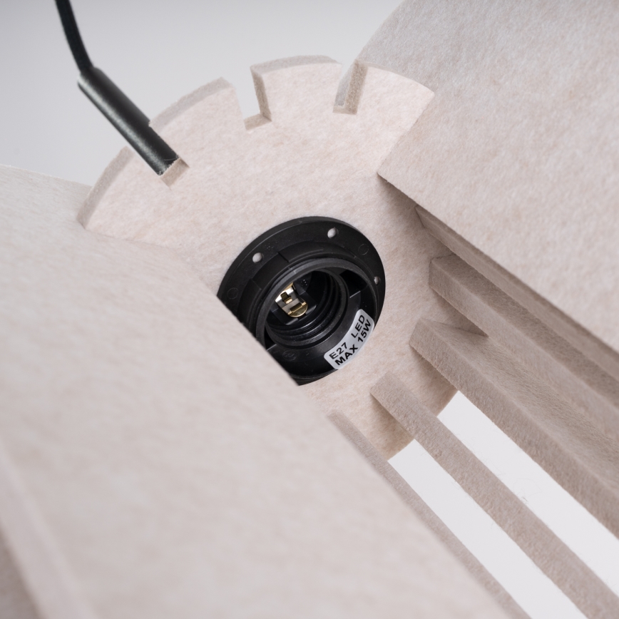 Lustr na lanku MULA 1xE27/15W/230V pr. 27 cm krémová