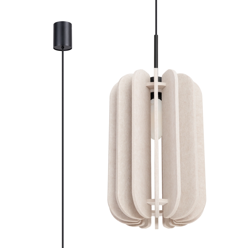 Lustr na lanku MULA 1xE27/15W/230V pr. 27 cm krémová