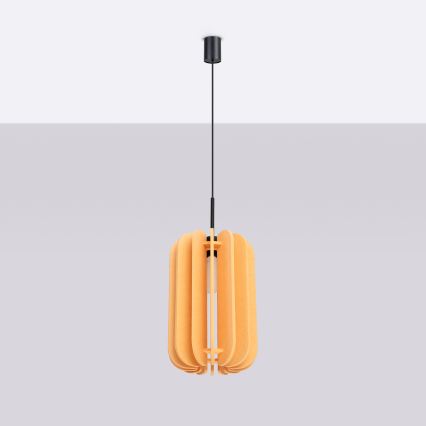 Lustr na lanku MULA 1xE27/15W/230V pr. 27 cm žlutá