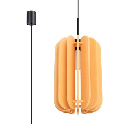 Lustr na lanku MULA 1xE27/15W/230V pr. 27 cm žlutá