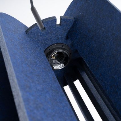 Lustr na lanku MULA 1xE27/15W/230V pr. 27 cm modrá