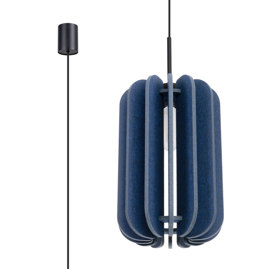 Lustr na lanku MULA 1xE27/15W/230V pr. 27 cm modrá