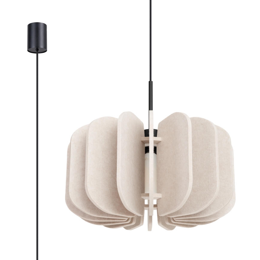 Lustr na lanku MULA 1xE27/15W/230V pr. 45 cm krémová
