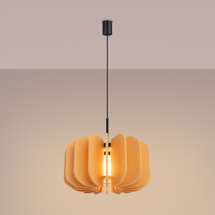 Lustr na lanku MULA 1xE27/15W/230V pr. 45 cm žlutá