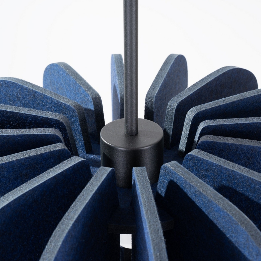 Lustr na lanku MULA 1xE27/15W/230V pr. 45 cm modrá