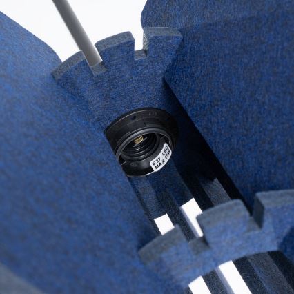 Lustr na lanku MULA 1xE27/15W/230V pr. 45 cm modrá