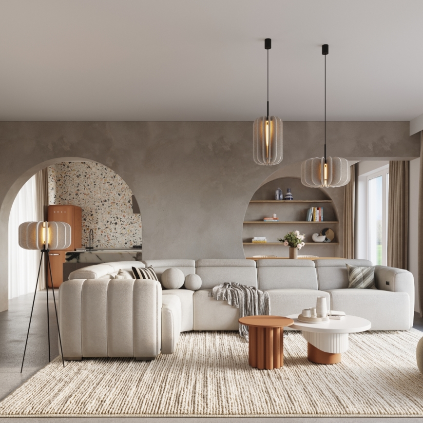 Stojací lampa MULA 1xE27/15W/230V krémová