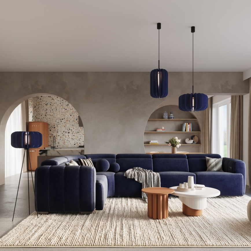 Stojací lampa MULA 1xE27/15W/230V modrá
