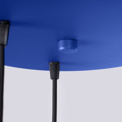 Lustr na lanku ESTRIA 3xE14/10W/230V pr. 30 cm modrá