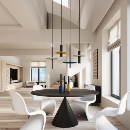 Lustr na lanku FELTRO 1xG9/8W/230V černá/krémová