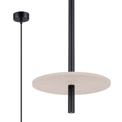 Lustr na lanku FELTRO 1xG9/8W/230V černá/krémová