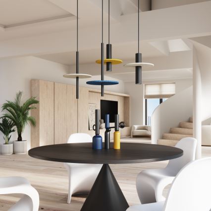 Lustr na lanku FELTRO 1xG9/8W/230V černá/žlutá